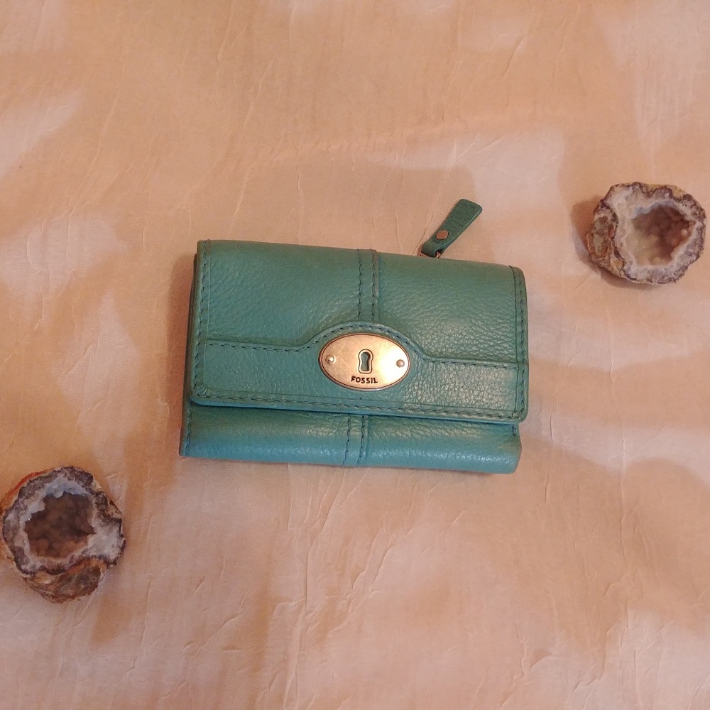 Fossil Teal Folding Wallet - image 1